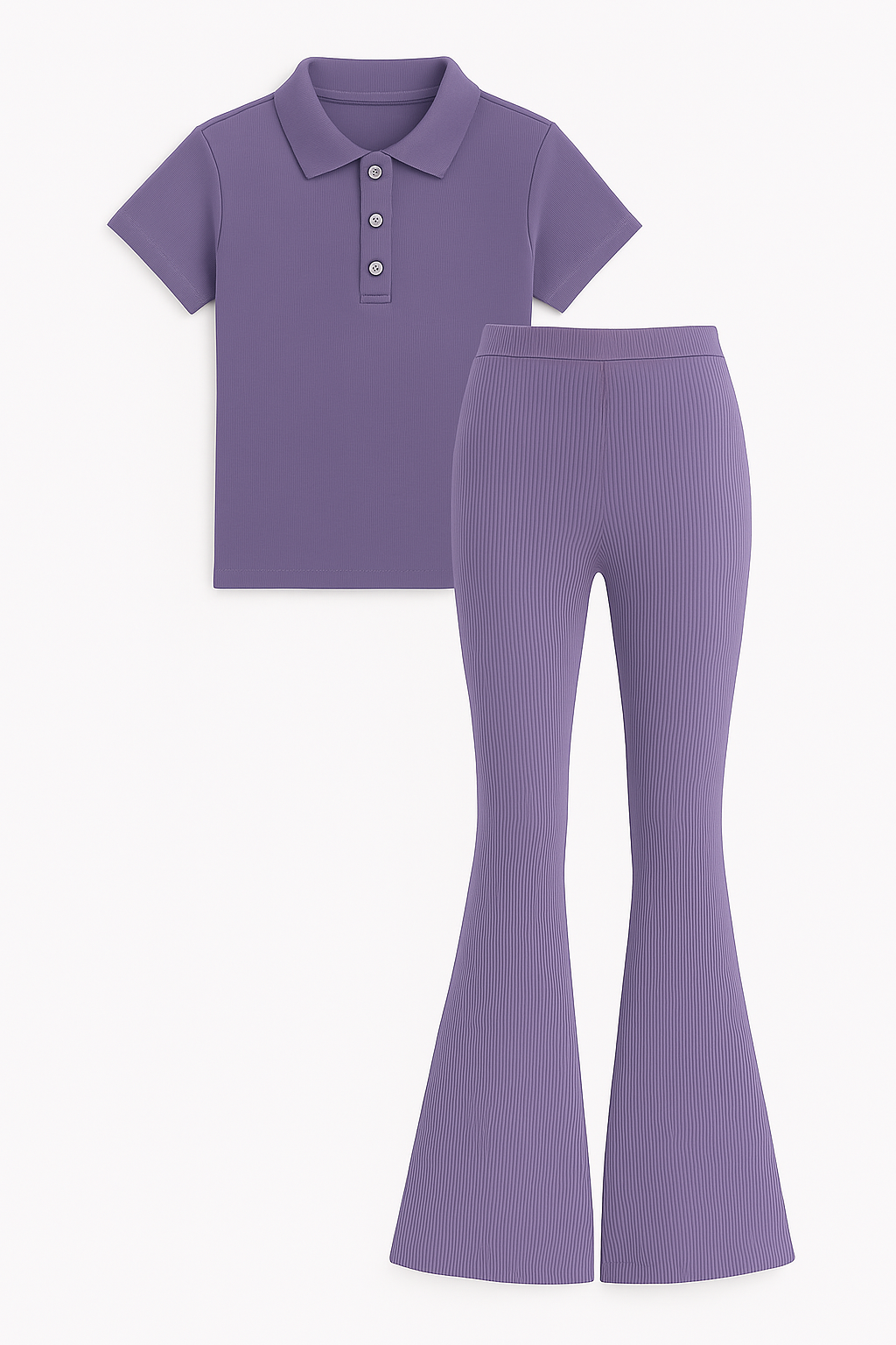Lavender polo coord set