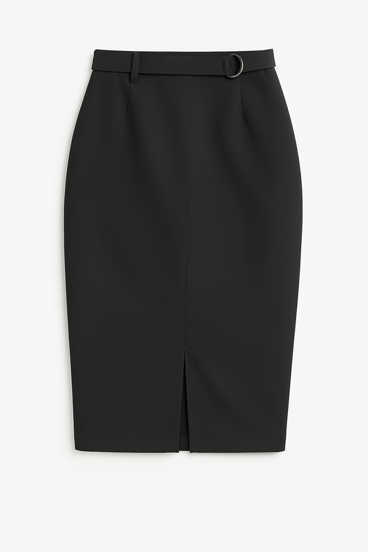 Stone grey pencil skirt