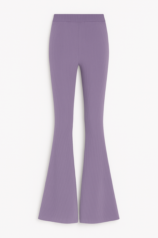 Lavender ribbed flares