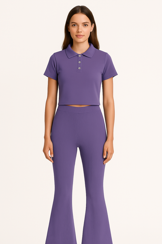 Lavender polo coord set