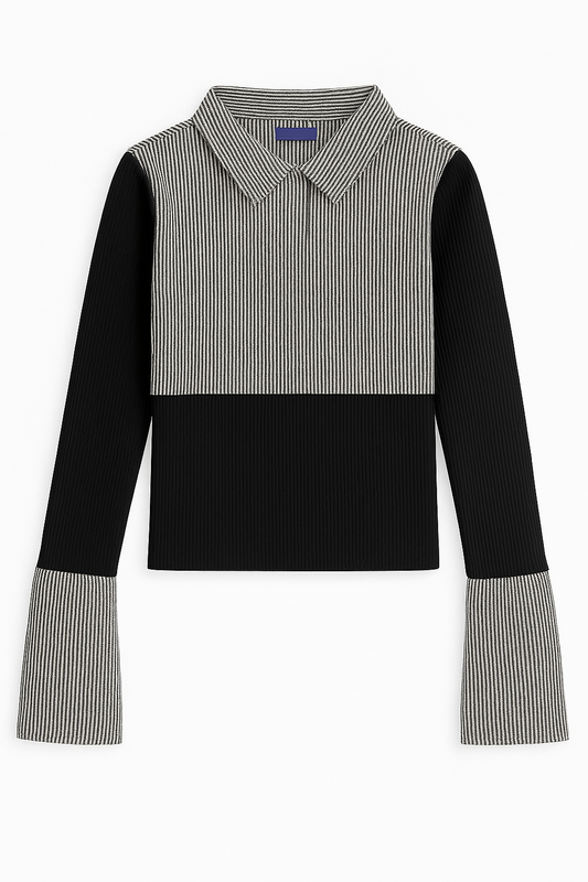 Office siren pinstripe fitted top