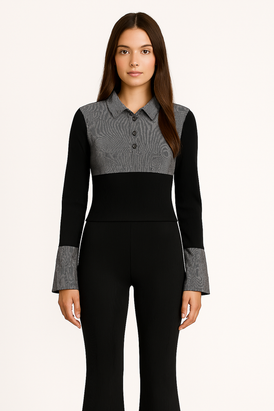Office siren pinstripe fitted coord